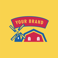 farm house logo vector