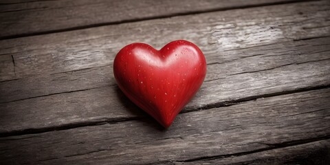 Empty old wooden table background with valentines day