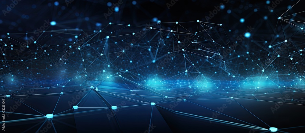 Poster technology network background. generative ai
