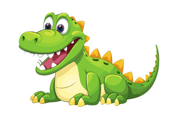 Fototapeta premium cartoon crocodile vector illustration