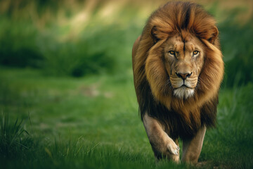 Leão lindo na natureza - Papel de pareded