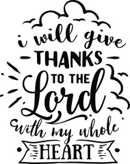 I will give thanks