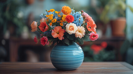 bouquet of flowers in a vase