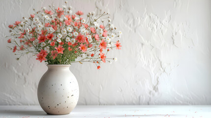 Spring Bouquet: A colorful bunch of flowers in a vase, capturing the beauty of nature's bloom