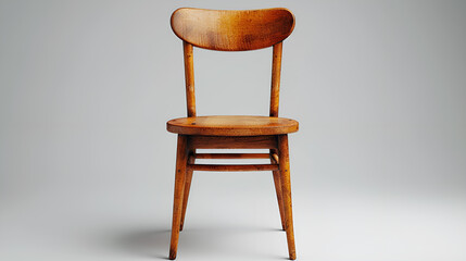 Vintage Wooden Chair Isolated on White Background