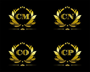 New creative golden latter logo design logo, icon, letter, vector, technology, business, art, symbol, set design svg.