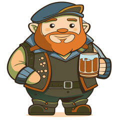 cartoon illustration of a pirate