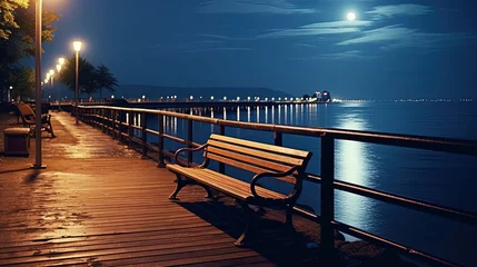 Foto op Canvas night view of the river © Umme