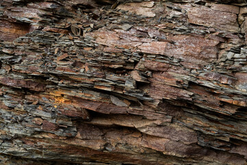 Texture natural brown stone wall