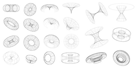 Y2k, Rave, Retrofuturistic conceptual elements. Acid Y2K geometric shapes, vaporwave elements from the 90s, 80s, 00s.3D Vector graphics