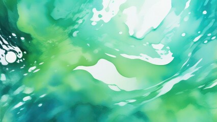 Abstract watercolor paint background by teal color blue and green with liquid fluid texture for background, banner