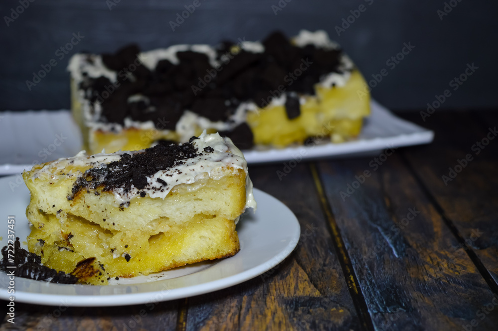 Canvas Prints Roti Bakar Bandung is Popular Street Food from Bandung. Roti bakar refers to toast, served often with butter, cheese, strawberry jam, Green tea, crushed peanuts and sugar.