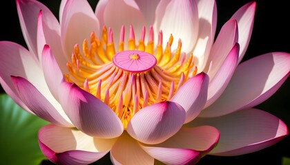 Pink lotus closeup