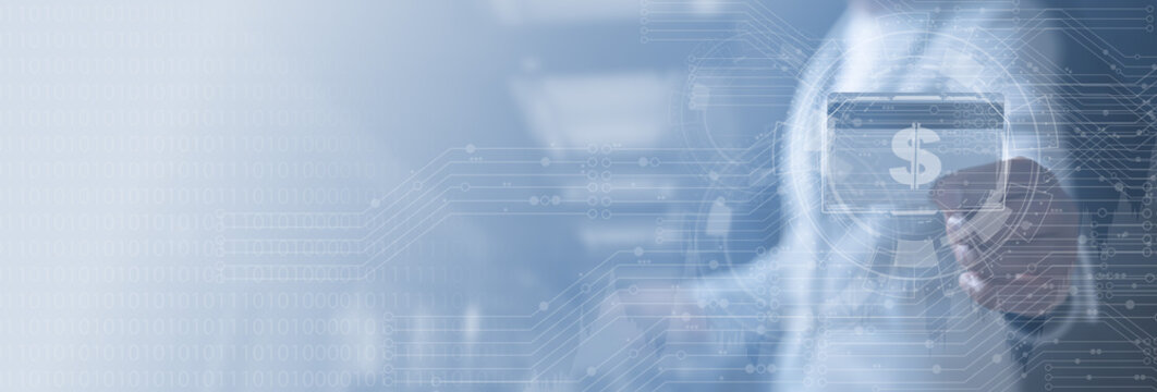 businessman planing and using virtual screen in office workplace signing investment documents and money management with trading chart  financial plan calculate stock market and passive income.