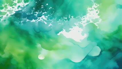 Abstract watercolor paint background by teal color blue and green with liquid fluid texture for background, banner