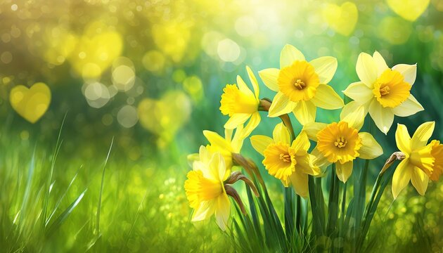 spring yellow flowers bloom daffodils 
 - Powered by Adobe