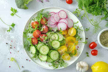 Fotobehang Healthy lifestyle and vegetarian vegan food © DK_2020