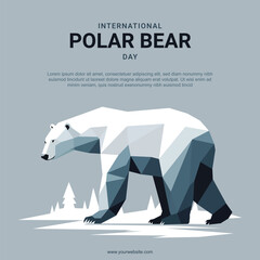 International Polar Bear Day background.