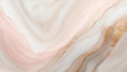 Elegant abstract gradient background of cream marble with pastel pink and gold veins.