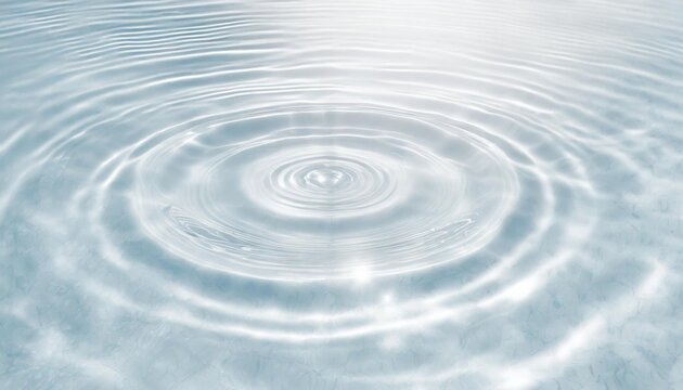 Panoramic water background with a texture of aqua surface, rings, and ripples in a serene environment.