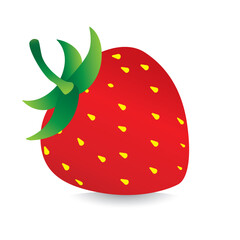  Strawberry icon, vector, logo collection. Beautiful red Juicy strawberry. Fresh fruits icon. Strawberry and a half of strawberry isolated on white background. Vector illustration.