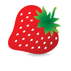 Strawberry icon, vector, logo collection. Beautiful red Juicy strawberry. Fresh fruits icon. Strawberry and a half of strawberry isolated on white background. Vector illustration.