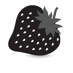 Strawberry silhouette, icon, vector, logo collection. Beautiful Juicy strawberry. Fresh fruits icon for website, logo. Strawberry symbol isolated on white background. Vector illustration.