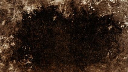 Black and white scratched grunge isolated on background, old film effect. Distressed retro paper abstract stock illustration cracked texture overlays for space or text.