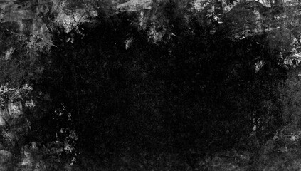 Black and white scratched grunge isolated on background, old film effect. Distressed retro paper abstract stock illustration cracked texture overlays for space or text.