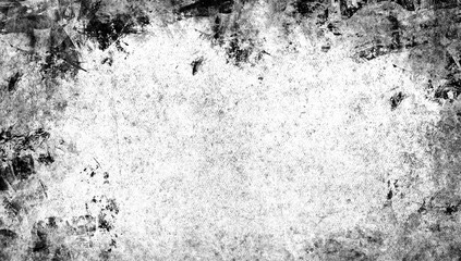 Black and white scratched grunge isolated on background, old film effect. Distressed retro paper abstract stock illustration cracked texture overlays for space or text.