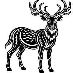 silhouette of a deer