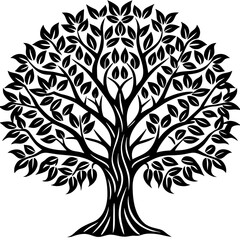 tree silhouette vector	