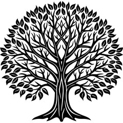 Obraz premium tree silhouette vector 