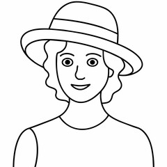 a woman wearing a hat