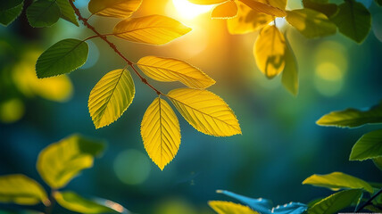 Nature leaves background . Generative AI.