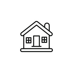 Home line icon isolated on transparent background