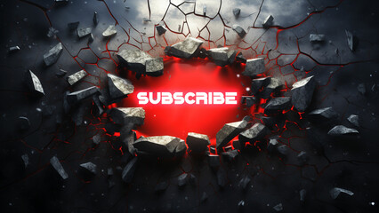 Subscribe_Banner_Stone-Effect-Red