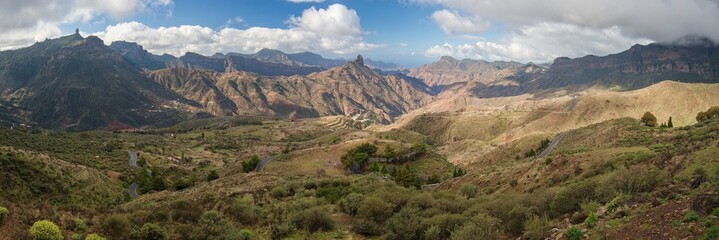 panorama of the mountains gran canaria