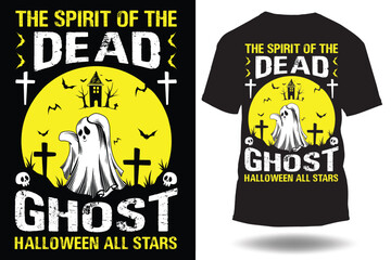 'the spirts the dead ghost Halloween all stars ' Halloween T-shirt Design