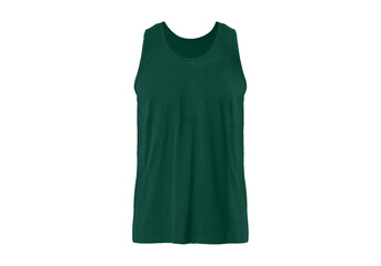 Men's Regular-Fit  T-shirt, Undershirts, Athletes Tank Shirt Front Forest Green