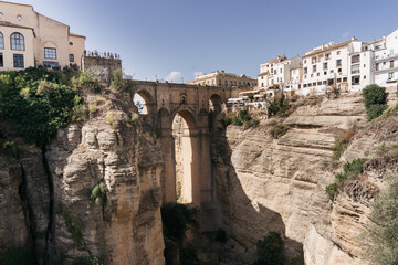 Ronda bridge on a sunny day in Malaga