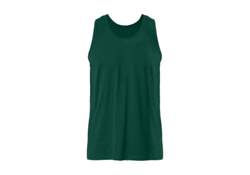 Men's Regular-Fit  T-shirt, Undershirts, Athletes Tank Shirt Front Forest Green