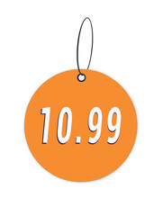 Price Tag displaying value of 10.99. 