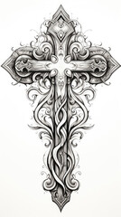 Intricate Designs on a Cross