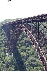 Landscape in the mountains near the New River Gorge National Park and Preserve bridge. Victor, West Virginia.