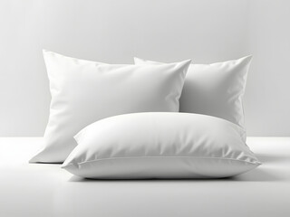 3 pillows isolated on white background