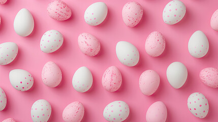 Pink and White Background With White Speckles
