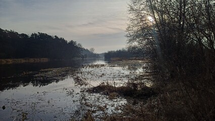 sunrise over the river