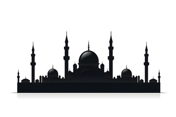 mosque silhouette illustration, 