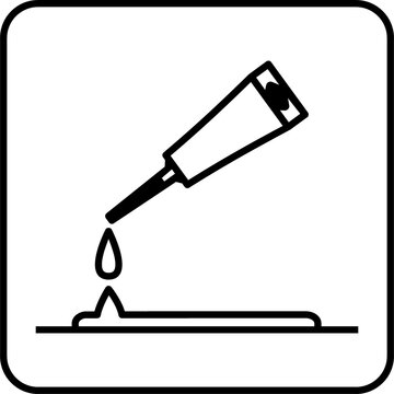 glue tube dripping adhesive on surface clip art preview